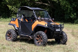 Polaris Ranger RZR 4 800 Vented Full Windshield - Rough Country - Scratch Resistant - '12-'13 Polaris Ranger RZR 4 800 Vented Full Windshield - Rough Country - Scratch Resistant - '12-'13